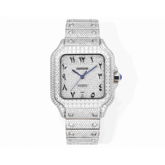 CARTIER      Santos (Moissanite) Watch