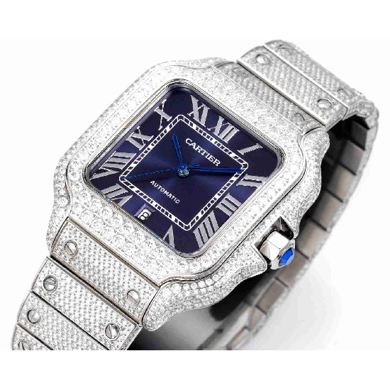 CARTIER     Santos (Moissanite) Watch