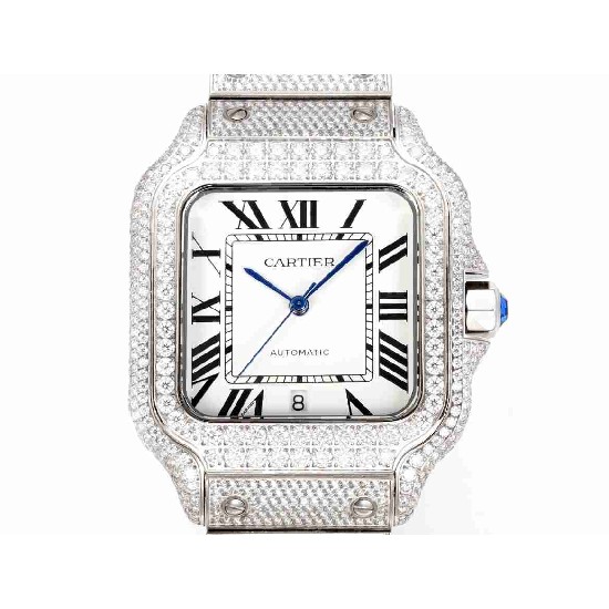 CARTIER     Santos (Moissanite) Watch