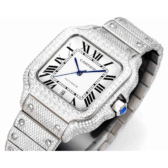 CARTIER     Santos (Moissanite) Watch