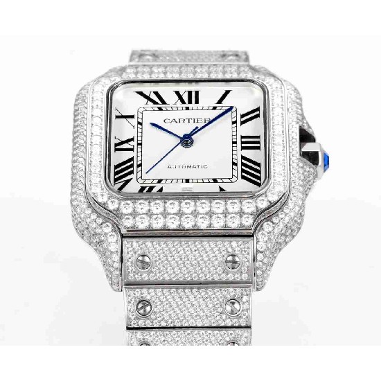 CARTIER     Santos (Moissanite) Watch