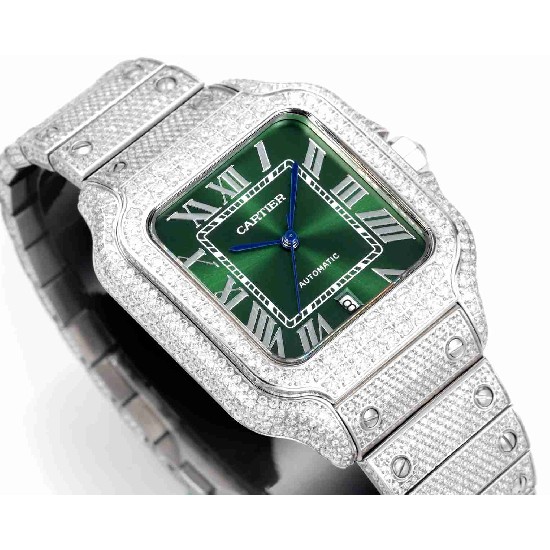 CARTIER     Santos (Moissanite) Watch