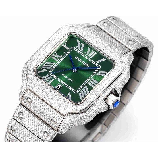 CARTIER     Santos (Moissanite) Watch