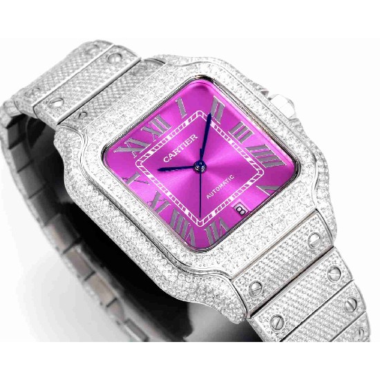 CARTIER     Santos (Moissanite) Watch