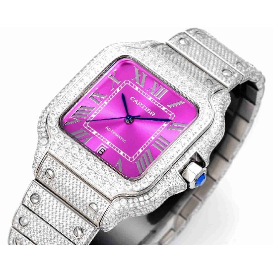 CARTIER     Santos (Moissanite) Watch
