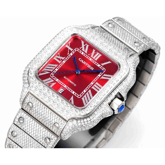 CARTIER     Santos (Moissanite) Watch