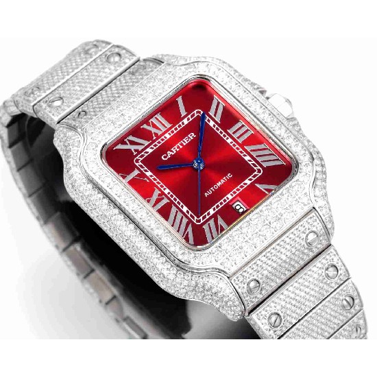 CARTIER     Santos (Moissanite) Watch