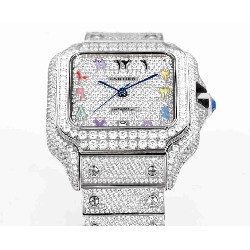 CARTIER     Santos (Moissanite) Watch
