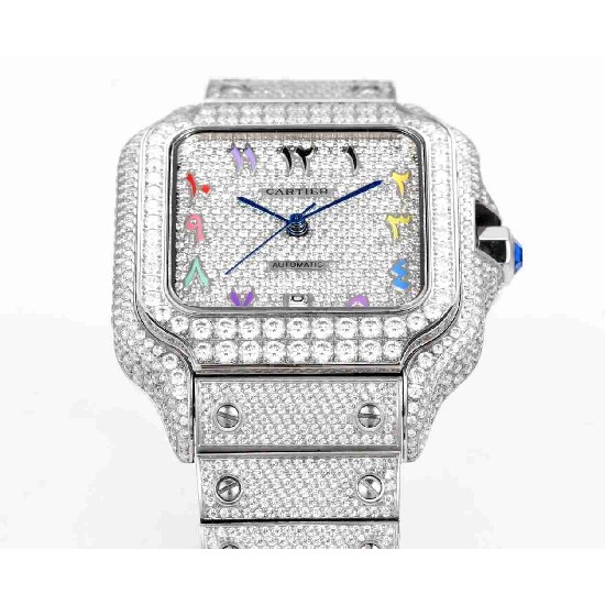 CARTIER     Santos (Moissanite) Watch