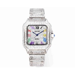CARTIER     Santos (Moissanite) Watch