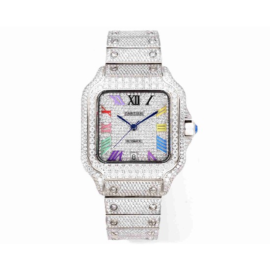CARTIER     Santos (Moissanite) Watch