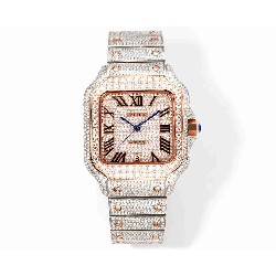 CARTIER     Santos (Moissanite) Watch