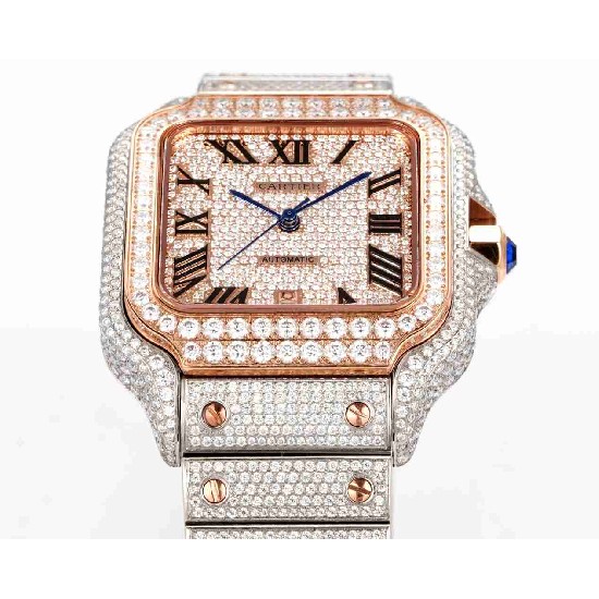 CARTIER     Santos (Moissanite) Watch
