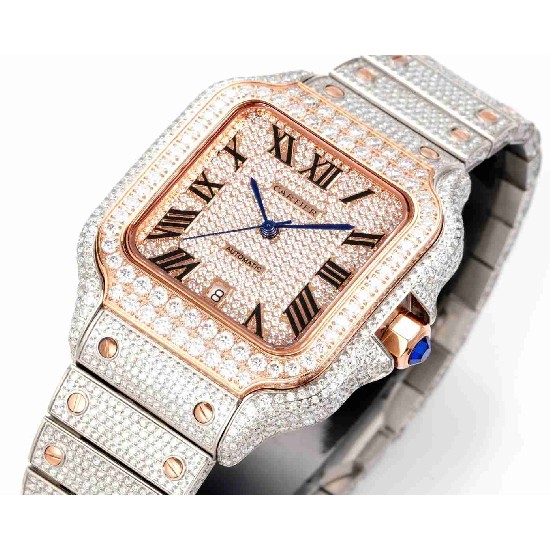 CARTIER     Santos (Moissanite) Watch
