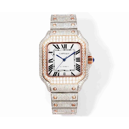 CARTIER     Santos (Moissanite) Watch