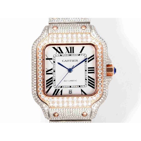 CARTIER     Santos (Moissanite) Watch