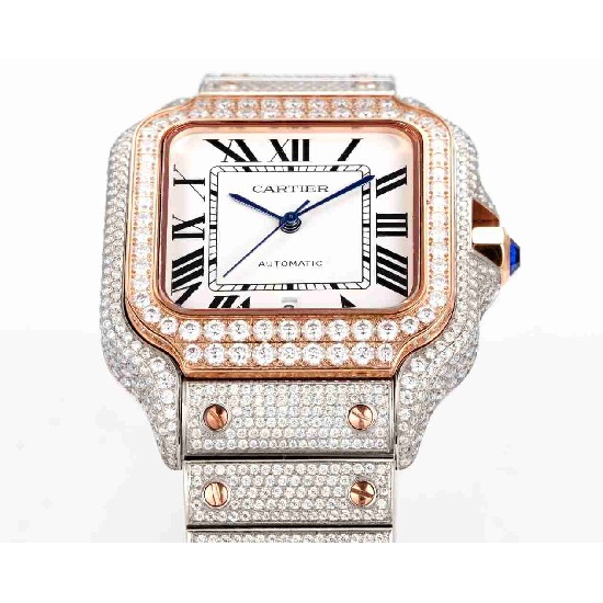 CARTIER     Santos (Moissanite) Watch