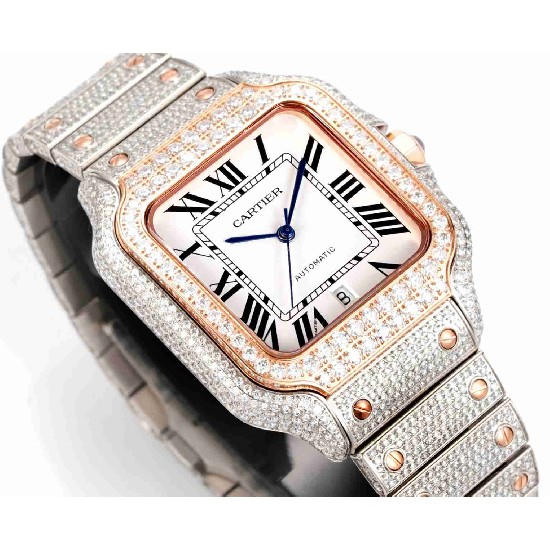 CARTIER     Santos (Moissanite) Watch