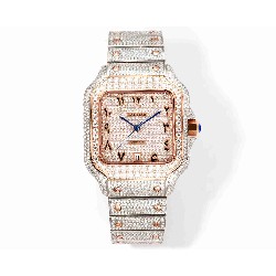 CARTIER     Santos (Moissanite) Watch