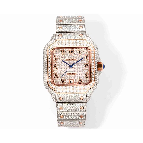 CARTIER     Santos (Moissanite) Watch