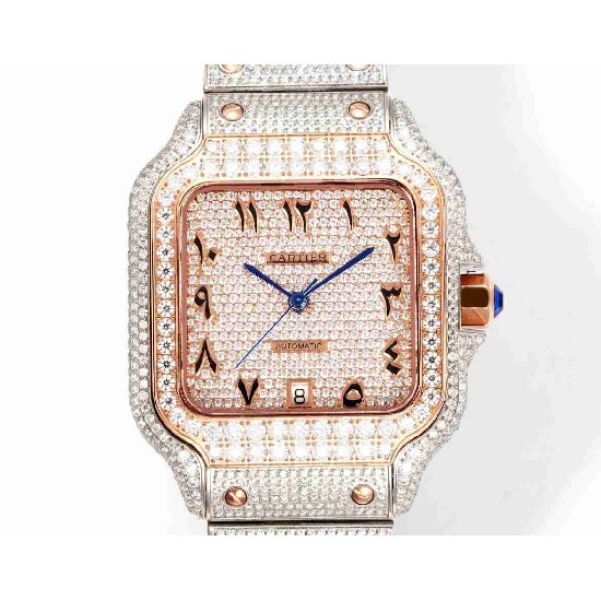 CARTIER     Santos (Moissanite) Watch