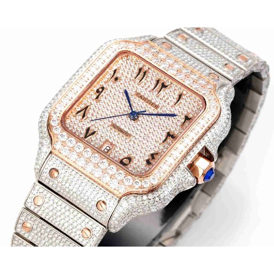 CARTIER     Santos (Moissanite) Watch
