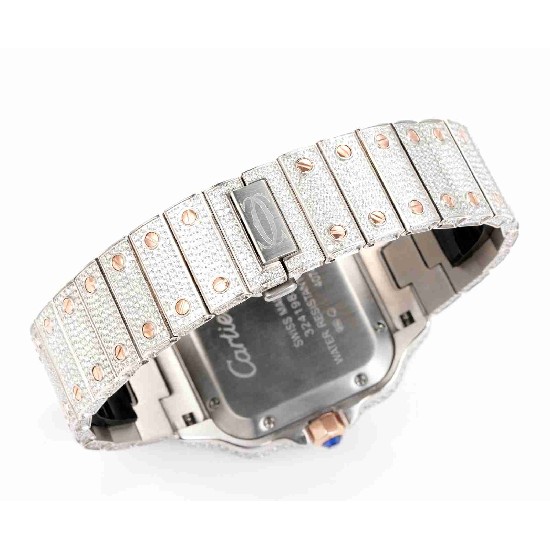 CARTIER     Santos (Moissanite) Watch