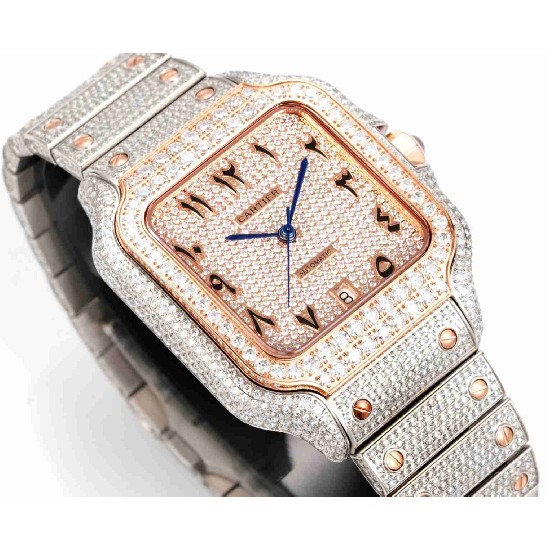 CARTIER     Santos (Moissanite) Watch
