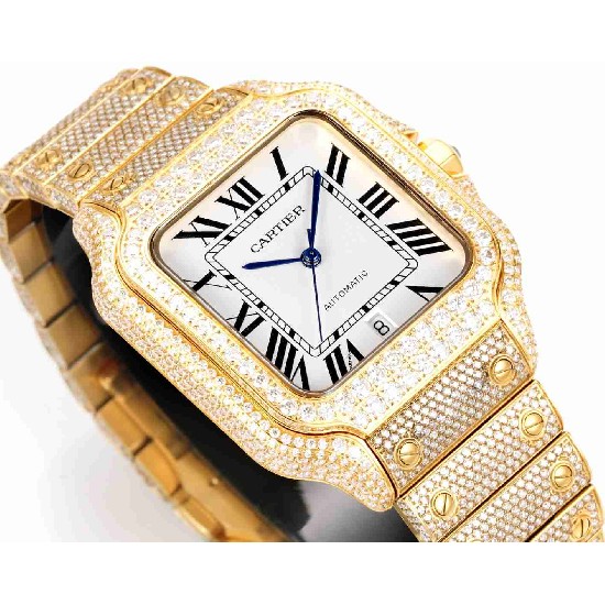 CARTIER     Santos (Moissanite) Watch