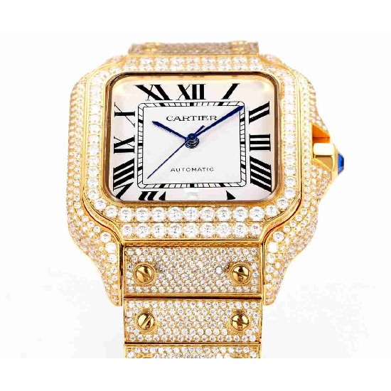 CARTIER     Santos (Moissanite) Watch