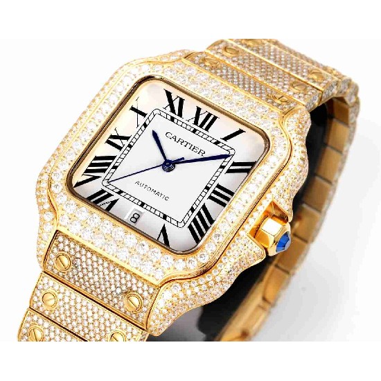CARTIER     Santos (Moissanite) Watch