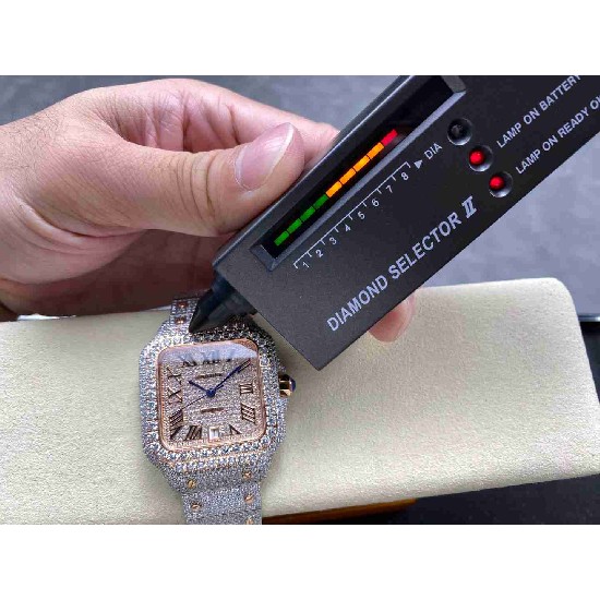 CARTIER    Santos (Moissanite) Watch