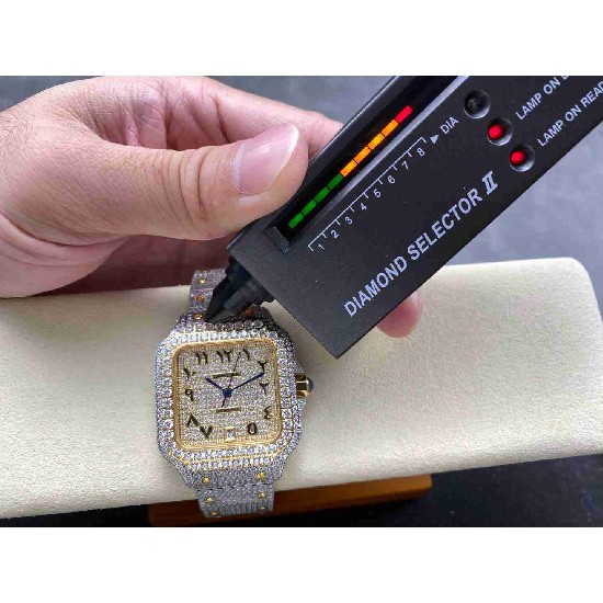 CARTIER    Santos (Moissanite) Watch