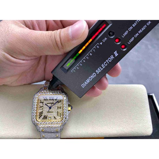 CARTIER    Santos (Moissanite) Watch