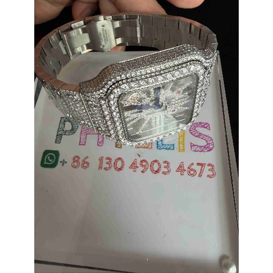 CARTIER      Santos (Moissanite) Watch