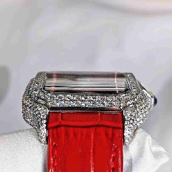 CARTIER     Santos (Moissanite) Watch