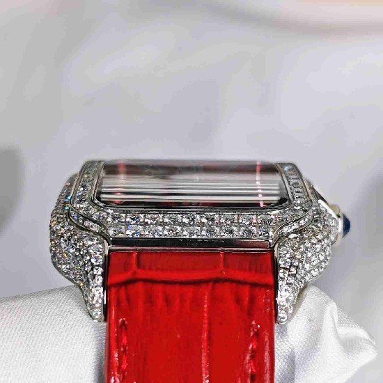 CARTIER     Santos (Moissanite) Watch