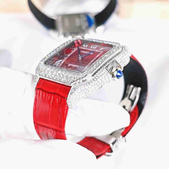 CARTIER     Santos (Moissanite) Watch