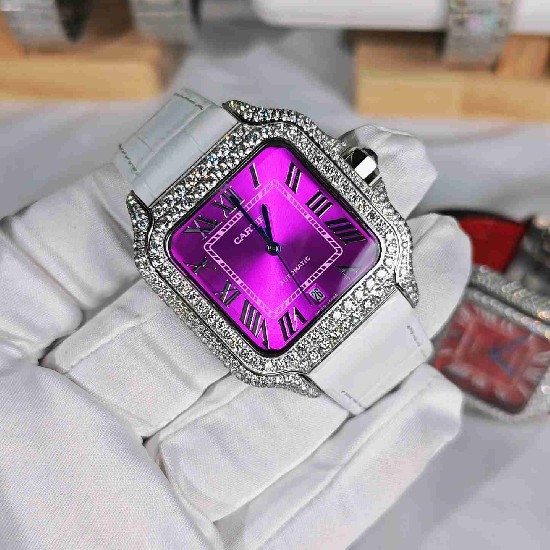 CARTIER     Santos (Moissanite) Watch