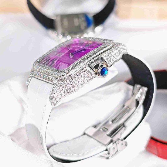 CARTIER     Santos (Moissanite) Watch