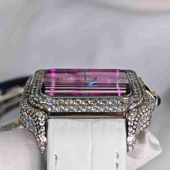 CARTIER     Santos (Moissanite) Watch