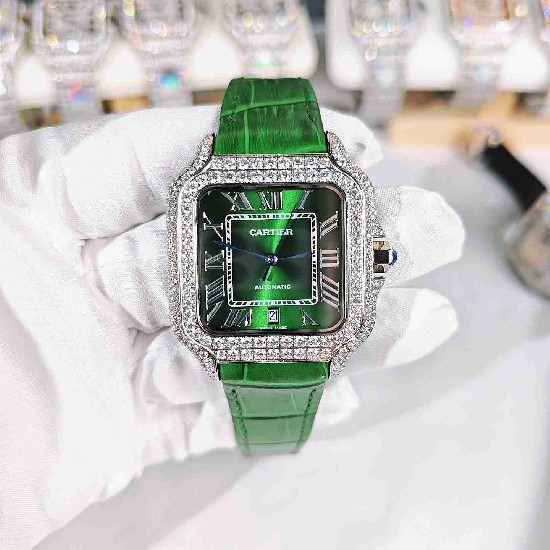 CARTIER     Santos (Moissanite) Watch