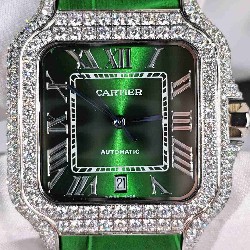 CARTIER     Santos (Moissanite) Watch