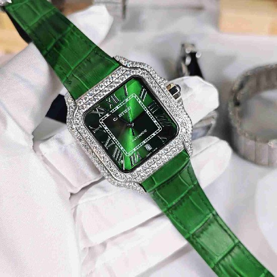 CARTIER     Santos (Moissanite) Watch