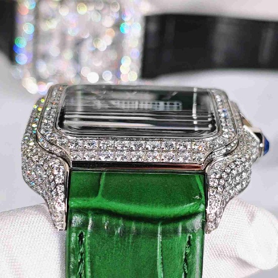 CARTIER     Santos (Moissanite) Watch