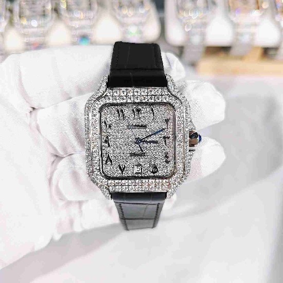 CARTIER     Santos (Moissanite) Watch