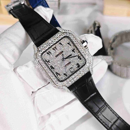 CARTIER     Santos (Moissanite) Watch