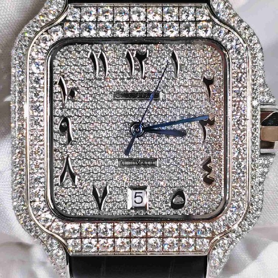 CARTIER     Santos (Moissanite) Watch