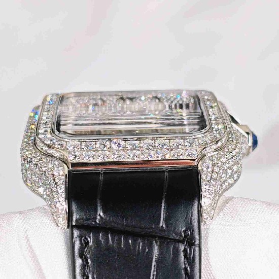 CARTIER     Santos (Moissanite) Watch