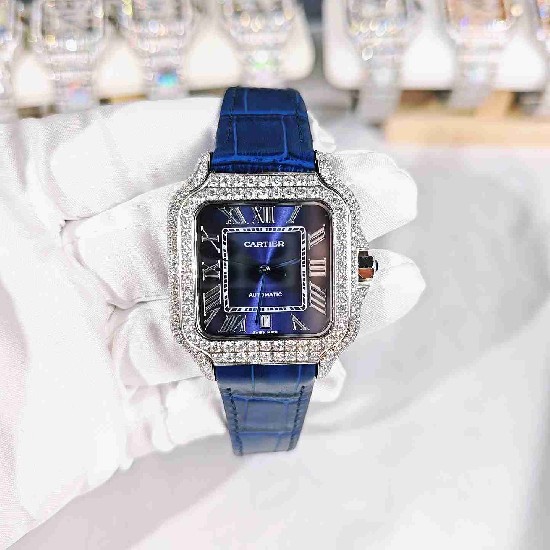 CARTIER     Santos (Moissanite) Watch